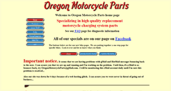 Desktop Screenshot of oregonmotorcycleparts.com