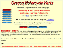 Tablet Screenshot of oregonmotorcycleparts.com